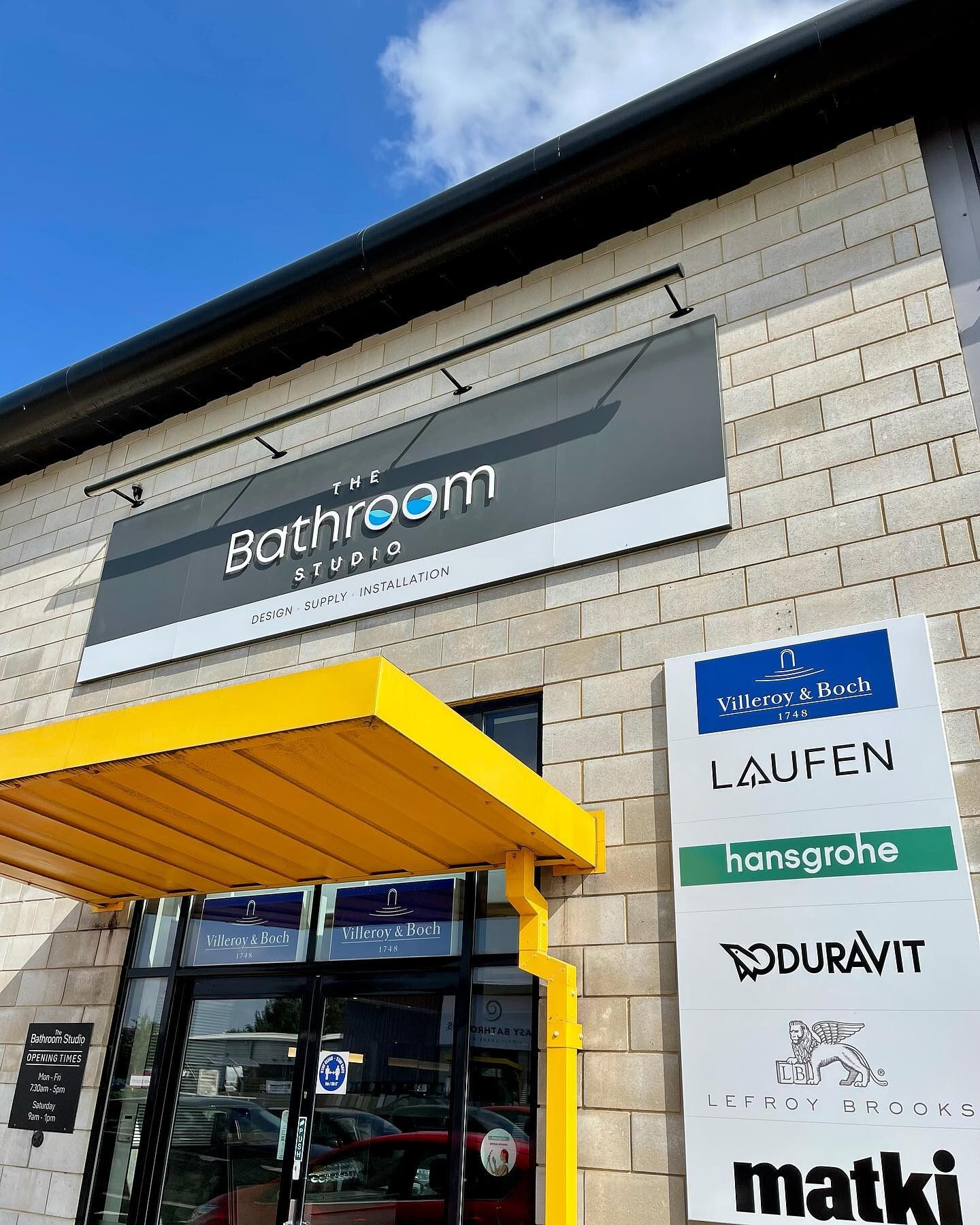 The Bathroom Studio showroom exterior at Evesham Trade Centre